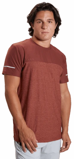 Bauer Fleece Colour Block Training Tee Adult -Hockey Equipage Store 1059671 Rust 2263