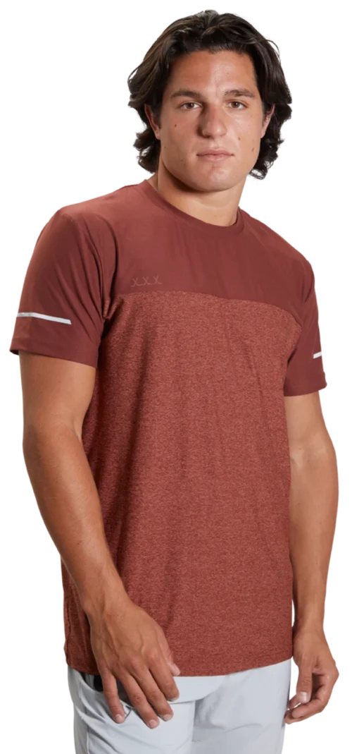 Bauer Fleece Colour Block Training Tee Adult -Hockey Equipage Store 1059671 Rust 2263