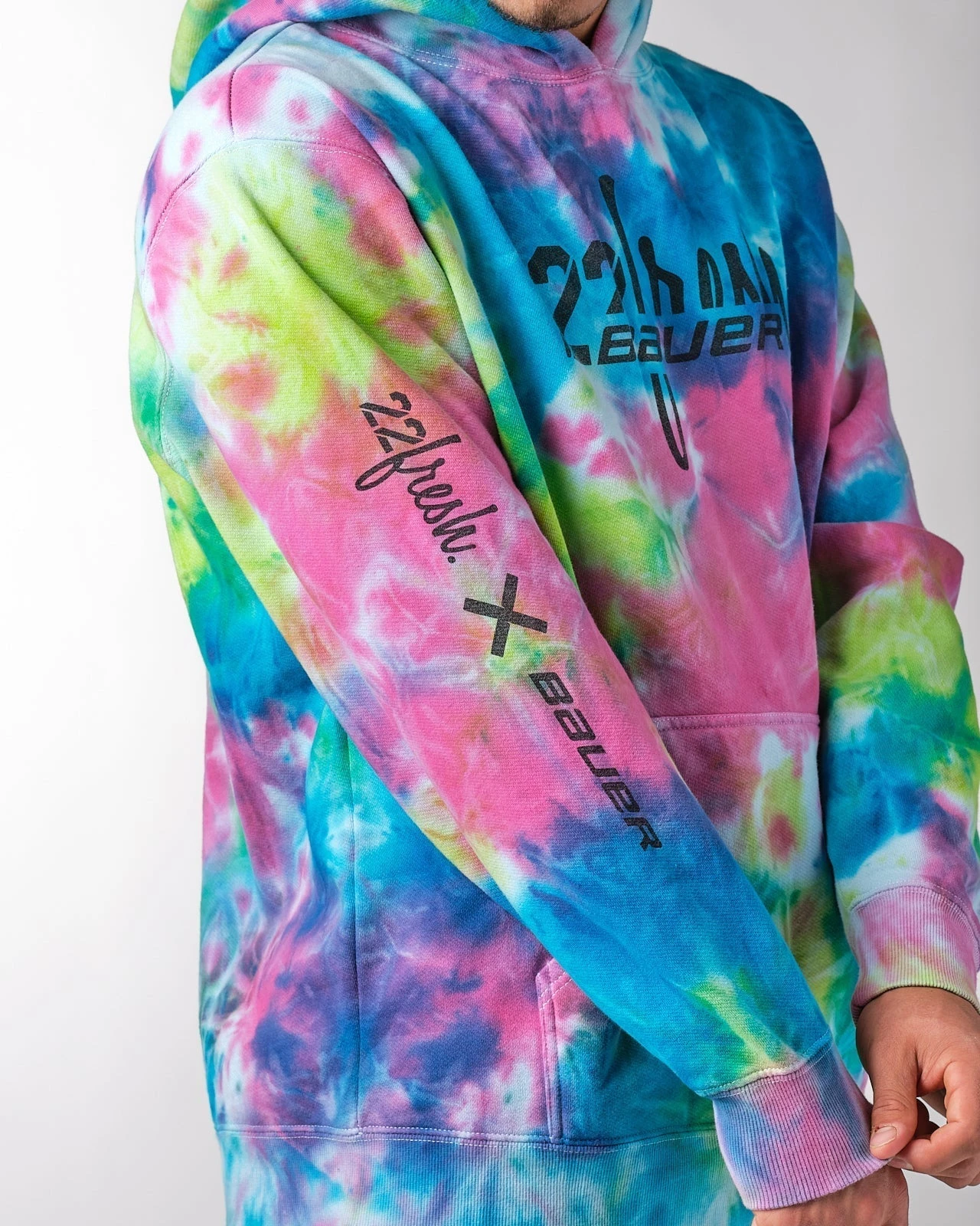 Bauer X 22fresh Tie Dye Hoodie Youth 2 Bauer X 22fresh Tie Dye Hoodie Youth - Image 2
