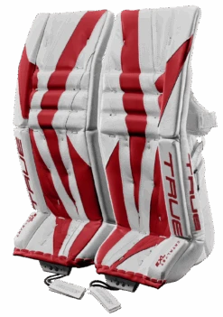 True Hockey True Catalyst 7X3 Senior Goalie Pads -Hockey Equipage Store 2023 Hockey Catalyst GoaliePads 7X3 WhiteRed
