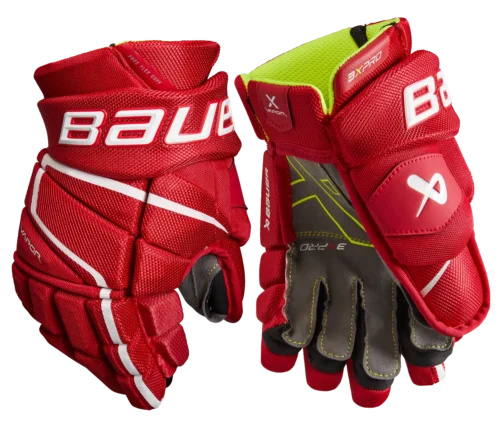 Bauer Vapor 3X Pro Junior Hockey Gloves -Hockey Equipage Store 3XPRO JR PALM RED1