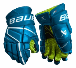 Bauer Vapor 3X Junior Hockey Gloves 18 Bauer Vapor 3X Junior Hockey Gloves -Hockey Equipage Store 3X JR FRONT BLU1