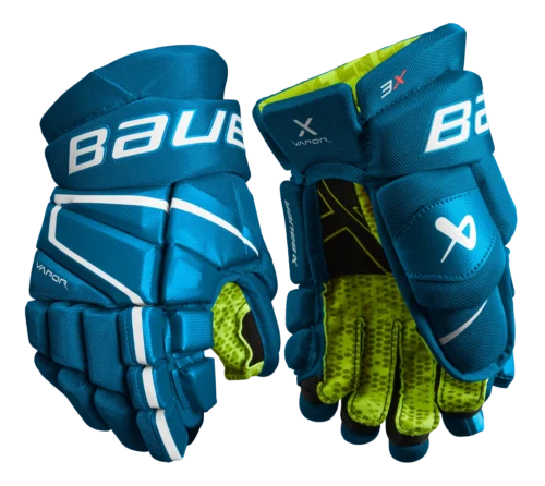 Bauer Vapor 3X Junior Hockey Gloves -Hockey Equipage Store 3X JR FRONT BLU1