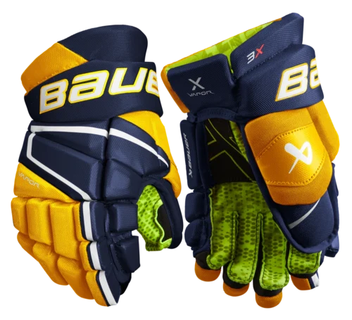 Bauer Vapor 3X Junior Hockey Gloves -Hockey Equipage Store 3X JR FRONT NVG2