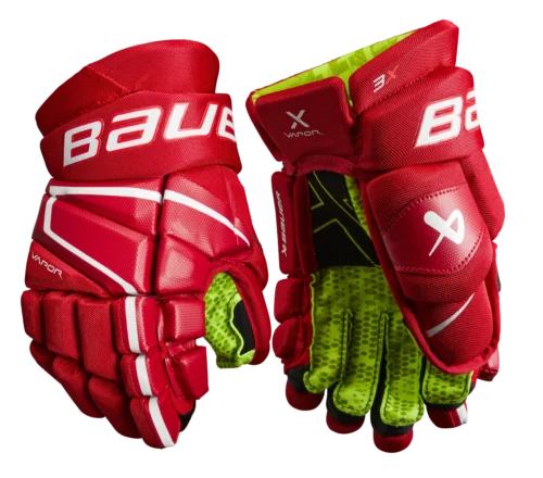 Bauer Vapor 3X Junior Hockey Gloves -Hockey Equipage Store 3X JR FRONT RED1