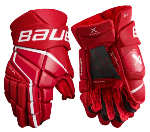 Bauer Vapor 3X Intermediate Hockey Gloves -Hockey Equipage Store 3X SR FRONT RED2 aad738a5 bcda 41b8 b600 e08de21139e5