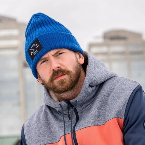 Bauer X East Coast Lifestyle Rib Patch Beanie -Hockey Equipage Store 660381 BLU 02