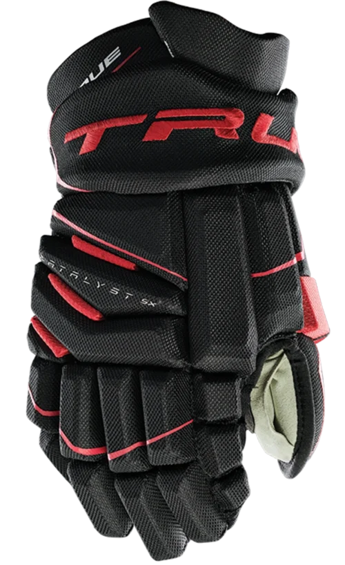 True Hockey True Catalyst 5X Junior Hockey Gloves -Hockey Equipage Store CT5xGlove Black Red