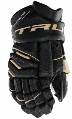 True Hockey True Catalyst 7X Senior Hockey Gloves 23 True Hockey True Catalyst 7X Senior Hockey Gloves -Hockey Equipage Store CT7xGlove Black Gold