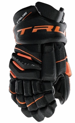 True Hockey True Catalyst 7X Junior Hockey Gloves -Hockey Equipage Store CT7xGlove Black Orange 1
