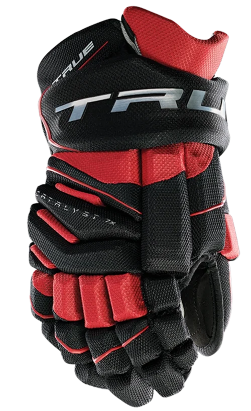True Hockey True Catalyst 7X Junior Hockey Gloves -Hockey Equipage Store CT7xGlove Black Red 1