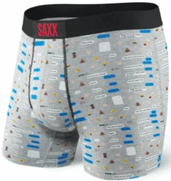 SAXX Vibe Boxer Brief Text Bubble/Black (2-Pack)