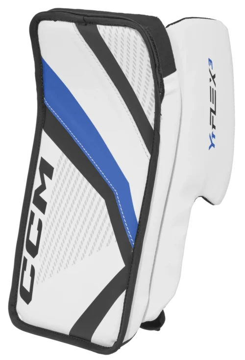 CCM YTFLEX 3 Youth Goalie Blocker -Hockey Equipage Store GBYFX3 WHTRYL 01