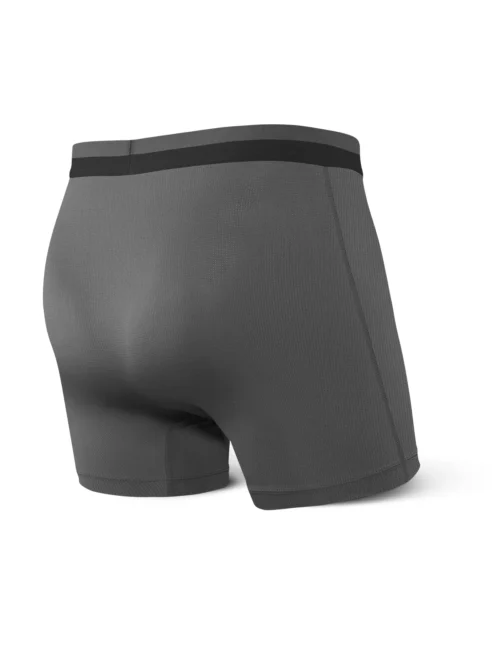 SAXX Sport Mesh Boxer Brief Fly Black/Graphite (2-Pack) -Hockey Equipage Store SPORT MESH SXBB12F GRA B