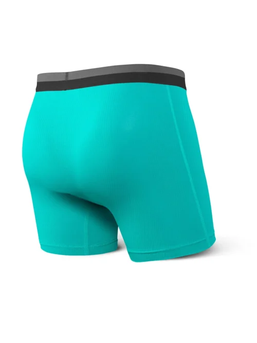 SAXX Sport Mesh Boxer Brief Fly Teal 3 SAXX Sport Mesh Boxer Brief Fly Teal -Hockey Equipage Store SXBB12F TEA B