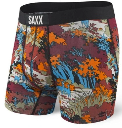 SAXX Vibe Boxer Modern Fit Red Deep Woods 1 SAXX Vibe Boxer Modern Fit Red Deep Woods