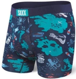 SAXX Vibe Boxer Brief Navy Treasure Map