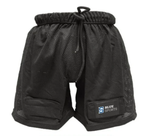 Blue Sports Jock Pro Shorts With Cup And Velcro Junior