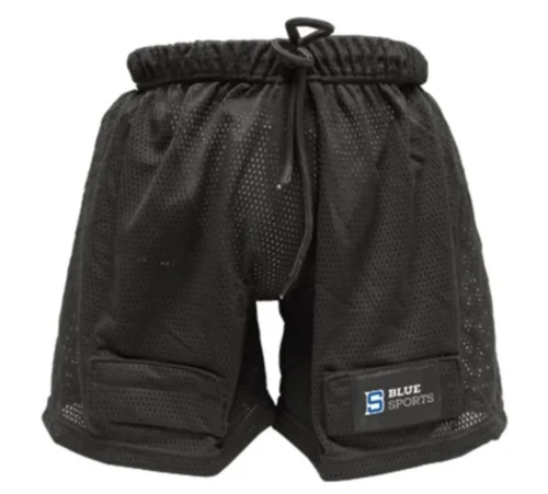 Blue Sports Jock Pro Shorts With Cup And Velcro Senior