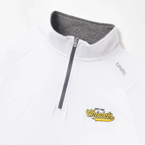 Spittin' Chiclets X UNRL Script Elite Quarter Zip 9 Spittin' Chiclets X UNRL Script Elite Quarter Zip -Hockey Equipage Store UNRL 0001 SPITTIN CHICLETS SCRIPT ELITE QUARTER ZIP II white DETAIL 17cd84e1 0caf 4908 8a00 bf59e3860148