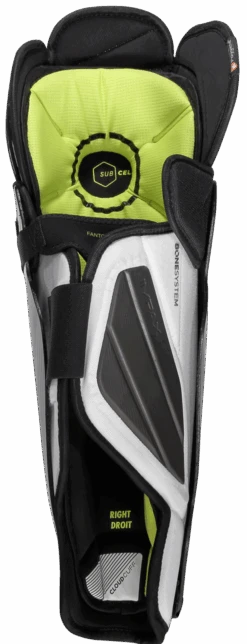 Warrior Alpha LX Pro Junior Shin Guards -Hockey Equipage Store lxpsgsr1bk war 02 i