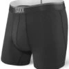 SAXX Quest Boxer Brief Fly Black -Hockey Equipage Store saxx quest2.0 boxer fly black