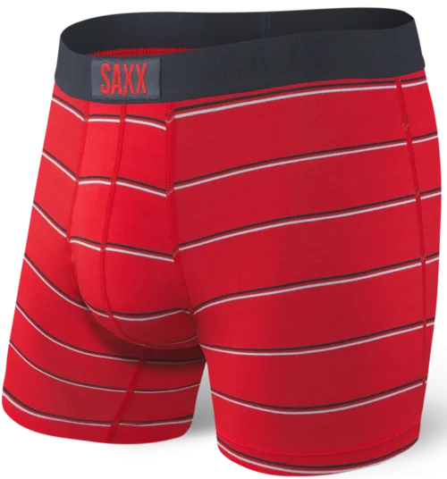 SAXX Vibe Boxer Brief Red Shallow Stripe