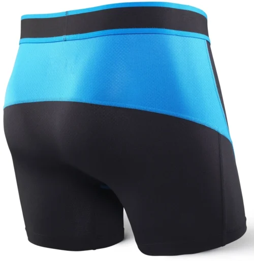 SAXX Kinetic Boxer Black/Electric Blue 3 SAXX Kinetic Boxer Black/Electric Blue -Hockey Equipage Store sxbb27 bel b