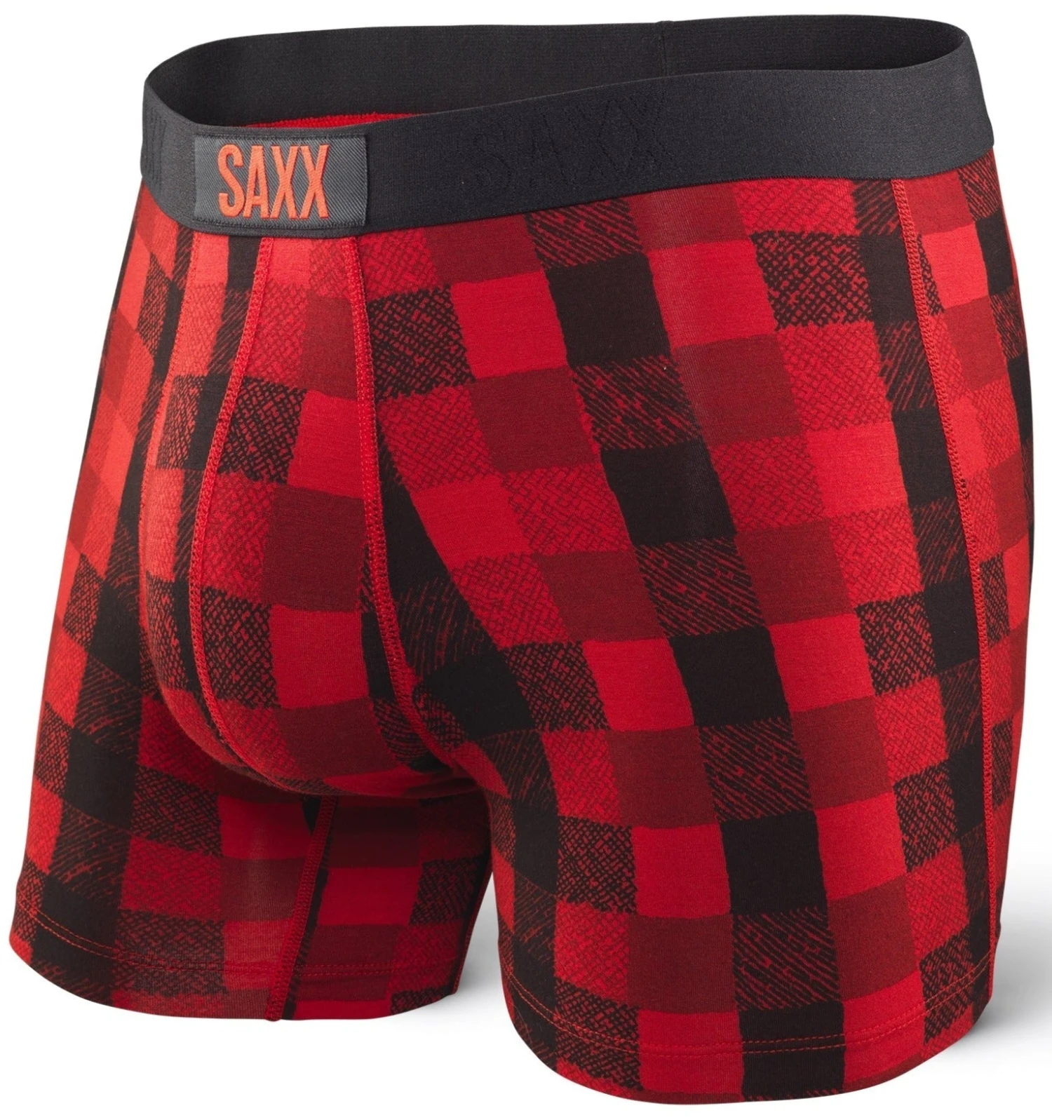 SAXX Vibe Boxer Modern Fit Red Lumberjack Plaid 1 SAXX Vibe Boxer Modern Fit Red Lumberjack Plaid