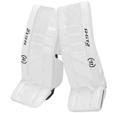 Warrior Ritual GT2 Junior Goalie Pads (w/ Knee Pads) -Hockey Equipage Store warrior ritual gt2 junior goalie pads white