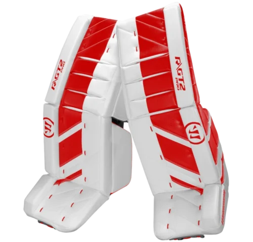 Warrior Ritual GT2 Pro Senior Goalie Pads (w/ Knee Pads) -Hockey Equipage Store warrior ritual gt2 pro goalie pads white red