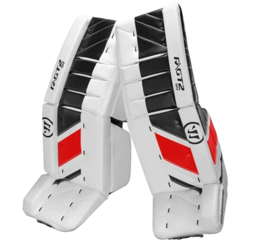 Warrior Ritual GT2 Senior Goalie Pads (w/ Knee Pads) -Hockey Equipage Store warrior ritual gt2 senior goalie pads white black red